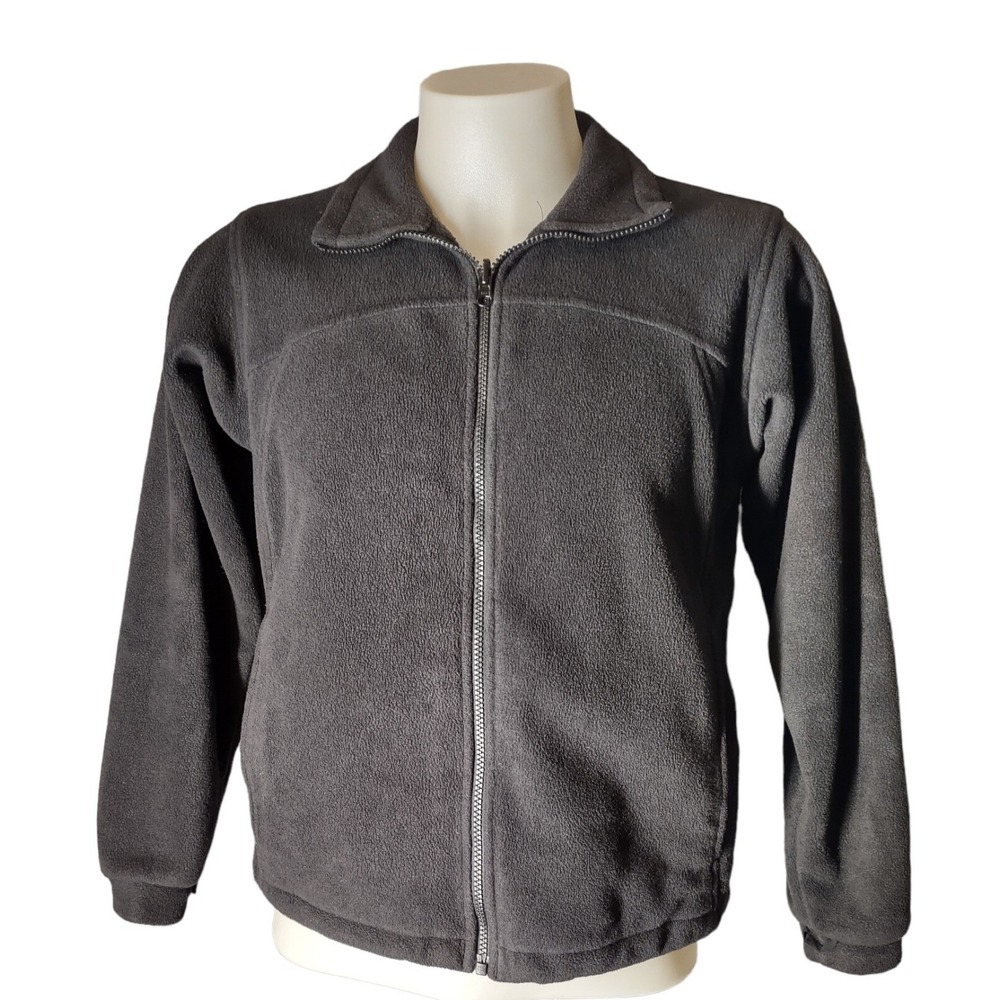 Columbia Fleece Jacket Women's M Gorp Core Gray Vertex Full Zip Mock Neck Logo
